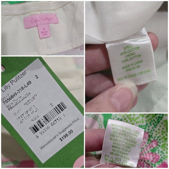 Lilly Pulitzer Strapless Floral Dress – Bow Back, Corset Boning – Size 2 – NWT - Picture 10 of 14